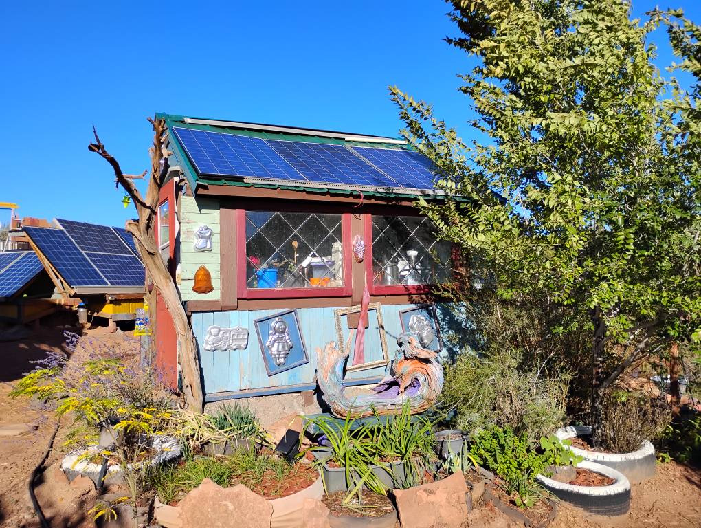 The artist resident cabin exterior
